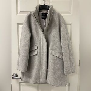 JCrew Cocoon Coat in Italian Stadium-Cloth Wool - Heather Dusk - Size 14